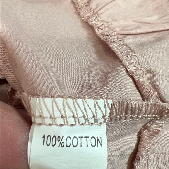 Dudu Cream dusty rose embroidered bib collar long sleeve dress size 5-6 NEW - Picture 14 of 15